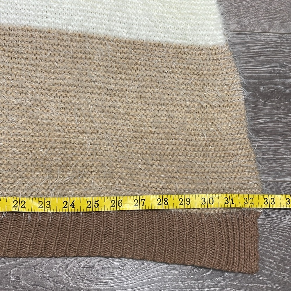 Apt. 9 Turtleneck Open Side Poncho Cream Tan Beig… - image 5